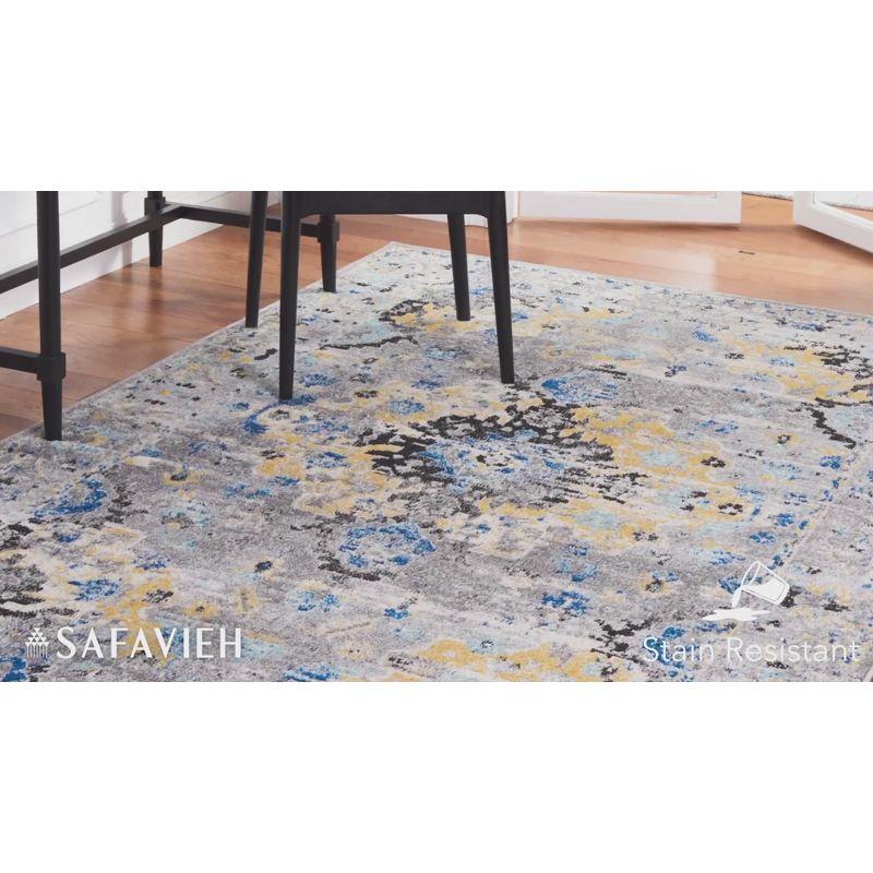 Madison MAD154 Power Loomed Indoor Accent Rug - Grey/Black - 3'x5' - Safavieh