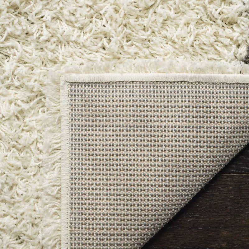 Dallas Shag SGD257 Power Loomed Indoor Area Rug - Ivory/Dark Grey - 6'x6' - Safavieh.