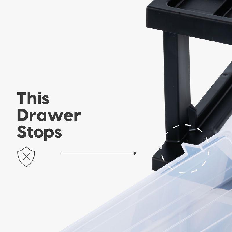 IRIS USA 3-Drawer Storage Cart with Organizer Top with Wheels, Plastic, White