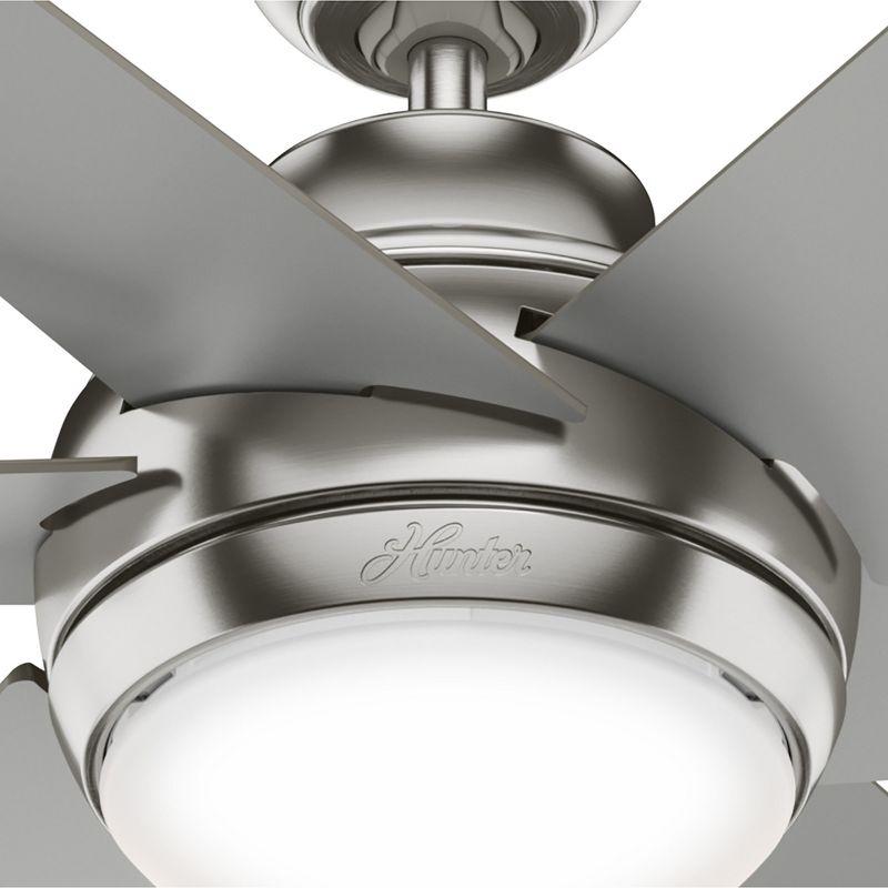 Sotto 52" Brushed Nickel Modern Ceiling Fan with LED Light and Remote