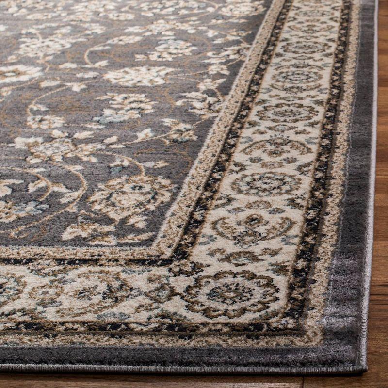 Lyndhurst LNH340 Power Loomed Area Rug - Grey/Cream - 5'3"x7'6" - Safavieh