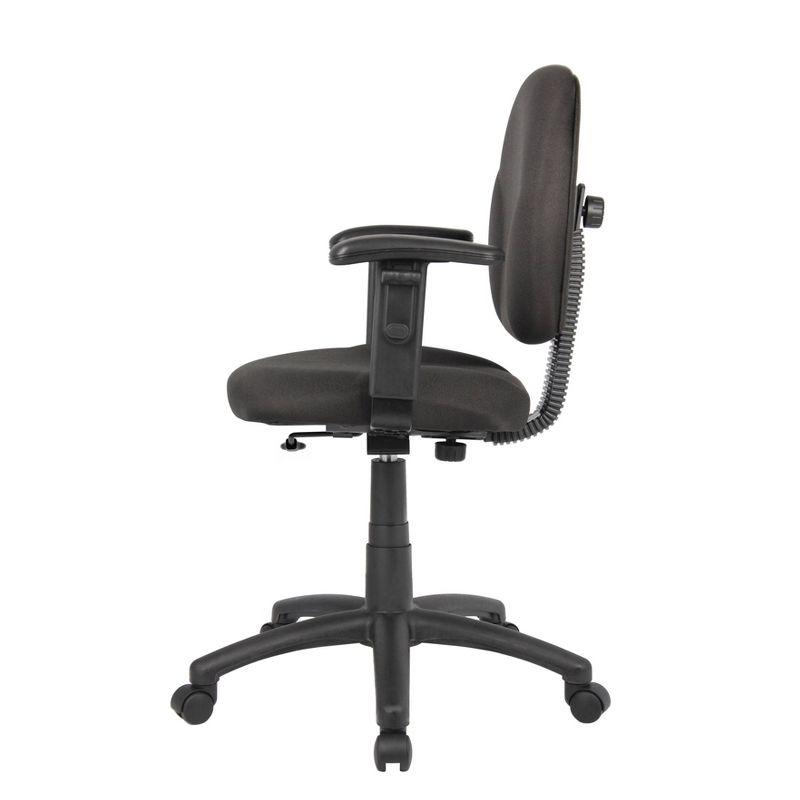 Ergonomic Diamond Task Chair with Adjustable Arms - Black