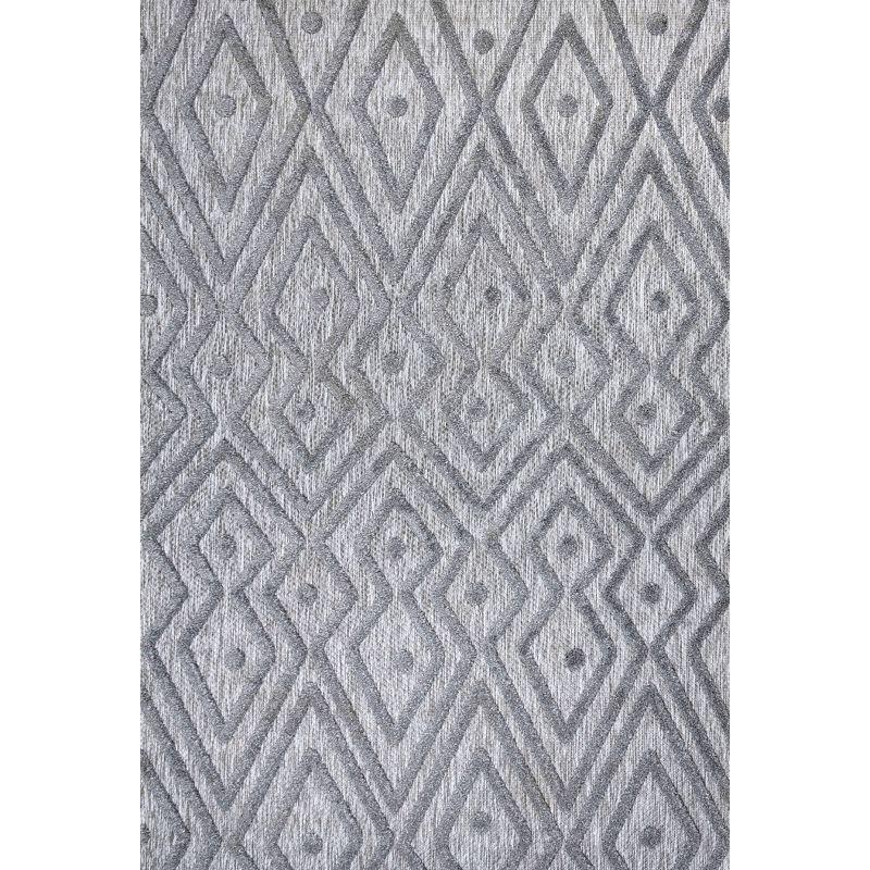 4'x6' Balansat Moroccan Diamond Indoor/Outdoor Area Rug, Dark Gray - JONATHAN Y