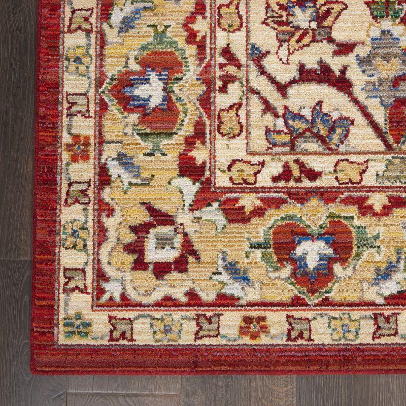 Majestic Medallion Red & Gold Wool Blend 8' x 10' Area Rug