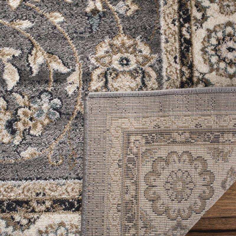 Lyndhurst LNH340 Power Loomed Area Rug - Grey/Cream - 5'3"x7'6" - Safavieh