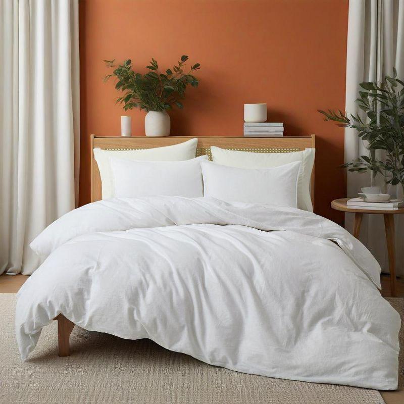 Peace Nest Linen and Cotton Duvet Cover with Pillowcase