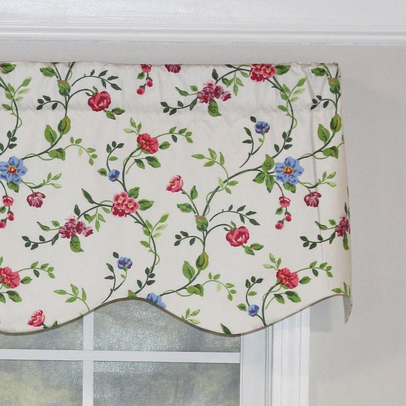 RLF Home English Ivy Provance 100% Cotton with Fully Lined 3" Rod Pocket Valnance for Windows 50" x 15" Spring