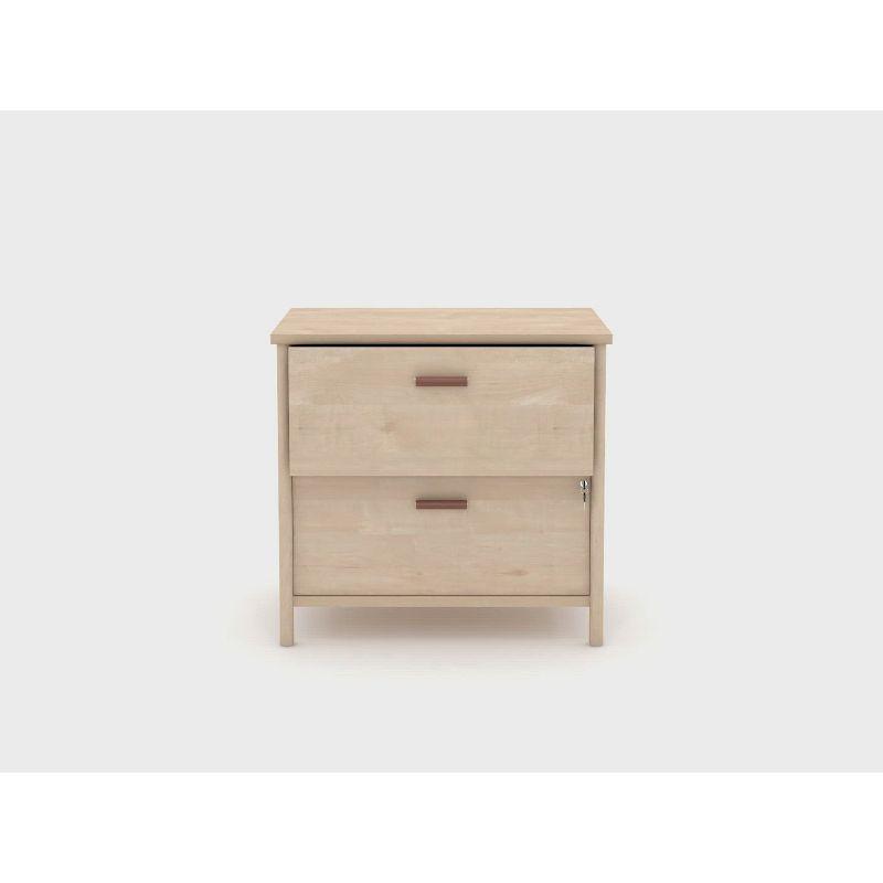 Whitaker Point 2 Drawer Lateral File Natural Maple - Sauder: Home Office, MDF, Metal Hardware