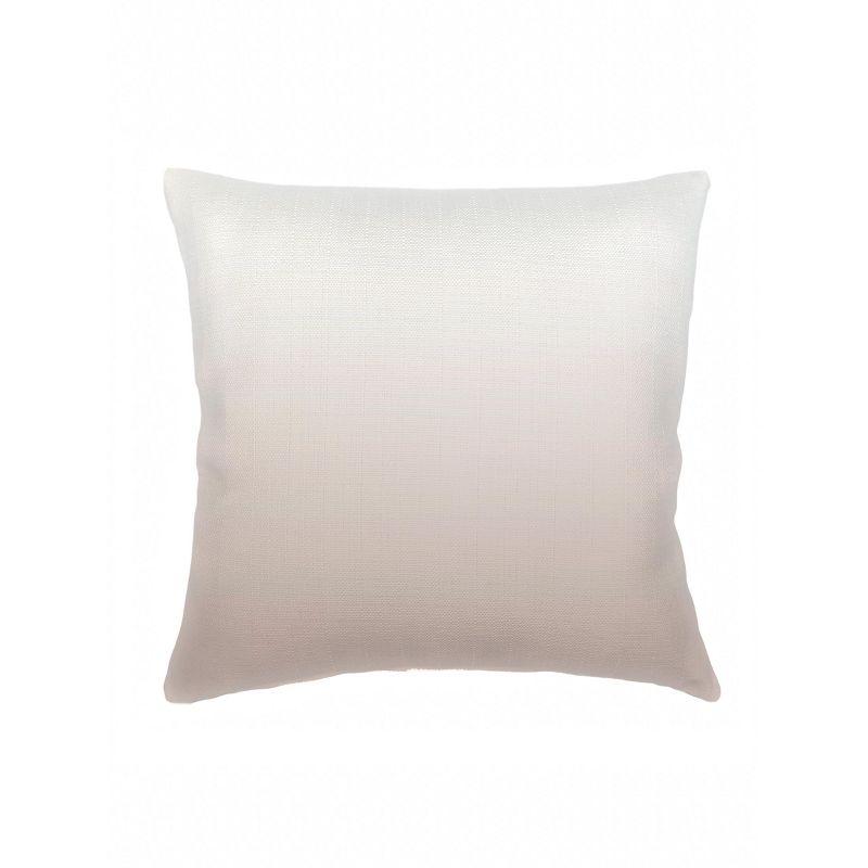 Beige Ombre Linen Throw Pillow with Down Insert, 20x20