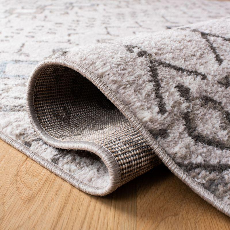 Amsterdam AMS108 Power Loomed Indoor Area Rug - Light Grey/Brown - 5'1"x5'1" - Safavieh