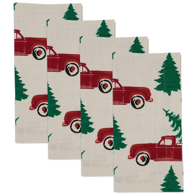 Camion Rouge 100% Cotton No Pattern Square Napkin