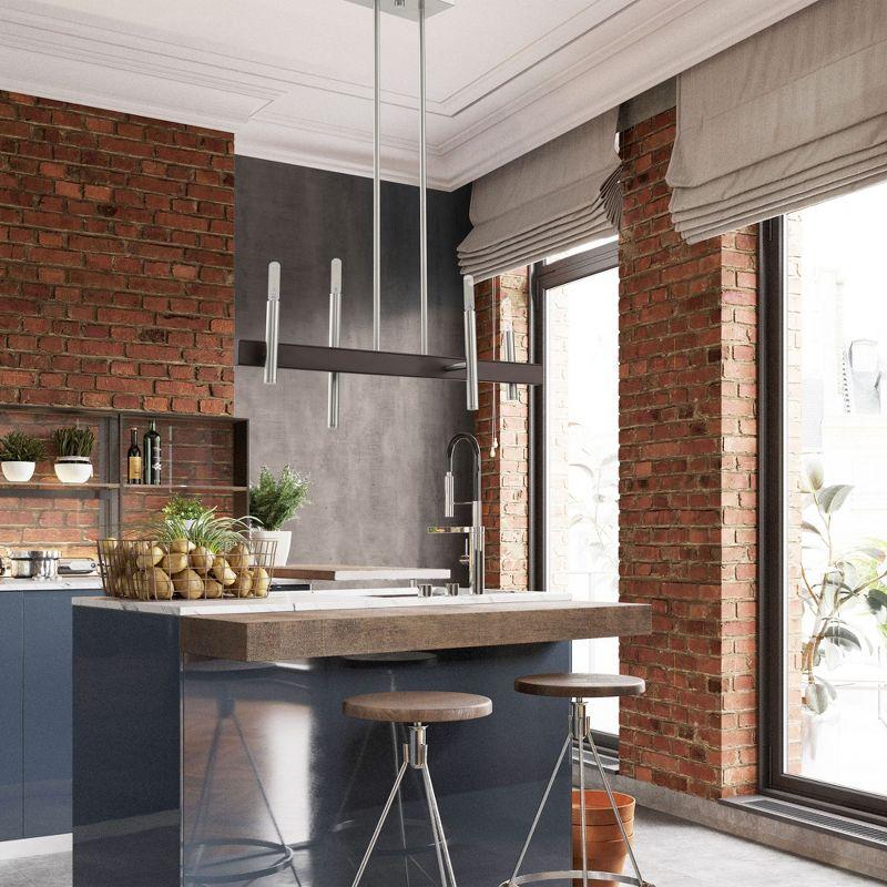 4 - Light Kitchen Island Modern Linear Chandelier