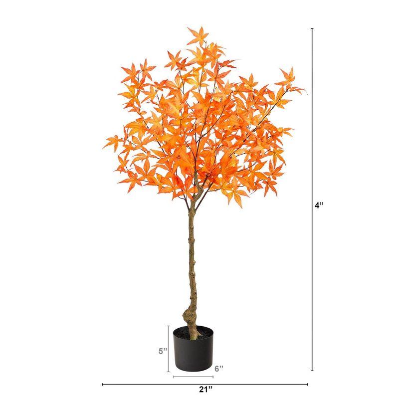 Nearly Natural 4-ft Autumn Maple Artificial Tree