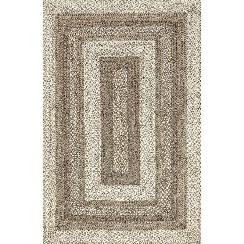 nuLOOM Charlene Braided Border Jute Area Rug