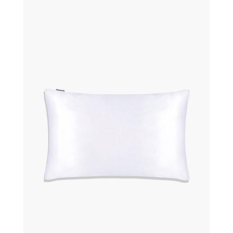 White Hypoallergenic Cotton Silk Standard Pillowcase