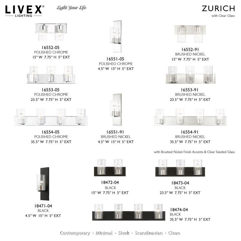 Livex Lighting Zurich 4 - Light Vanity in  Polished Chrome
