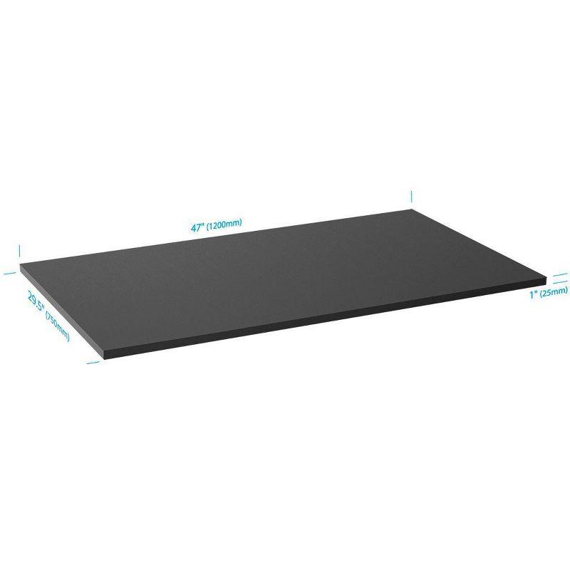 Black MDF Table Top for Sit-Stand Desk Frame, 51.25 in