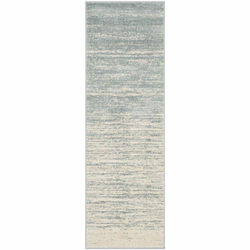 Adirondack ADR113 Machine Made Indoor Runner - Slate/Cream - 2'-6"x10' - Safavieh