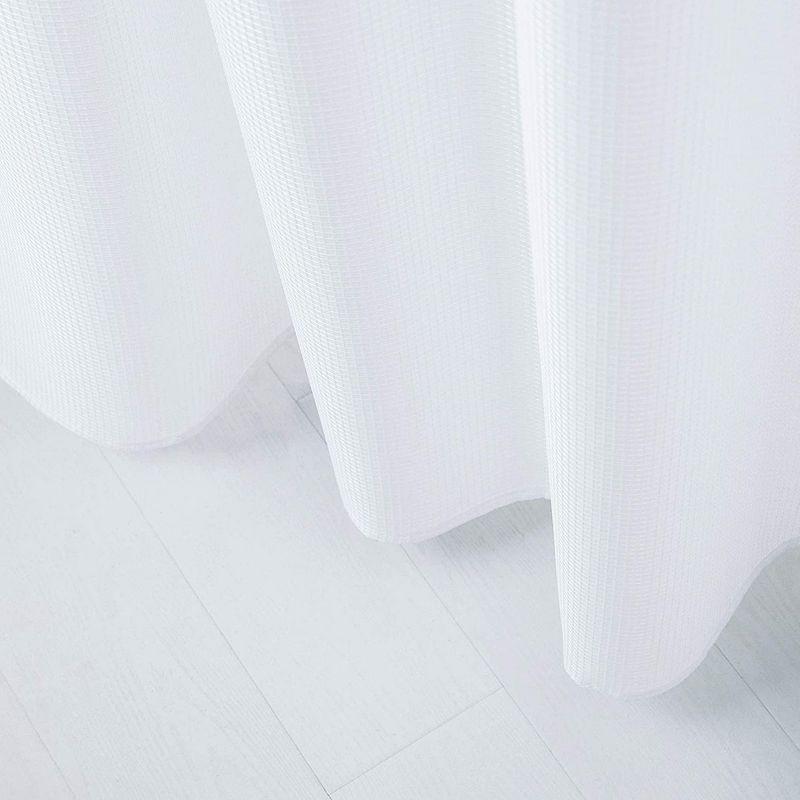 Dainty Home Complete Shower Curtain With Detachable Liner - White