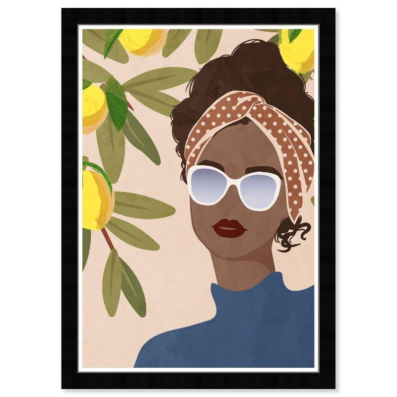 15" x 21" Lemon Vibes Fashion Portrait Framed Wall Art Print Yellow - Wynwood Studio: Modern Decor, Digital Art