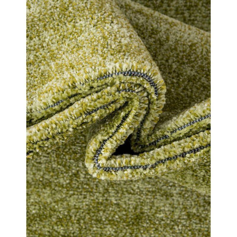 Light Green Synthetic Tufted Reversible Runner Rug