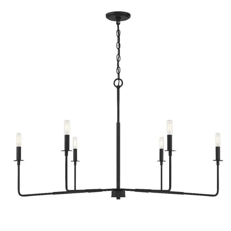 Savoy House Salerno 6 - Light Chandelier in  Matte Black