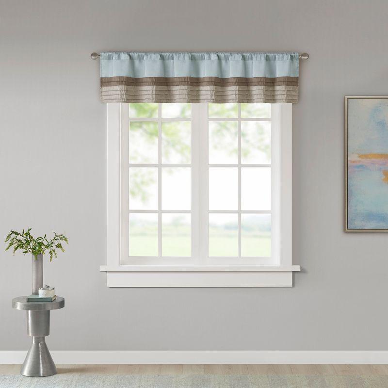Madison Park Amherst Polyoni Pintuck Single Window Valance