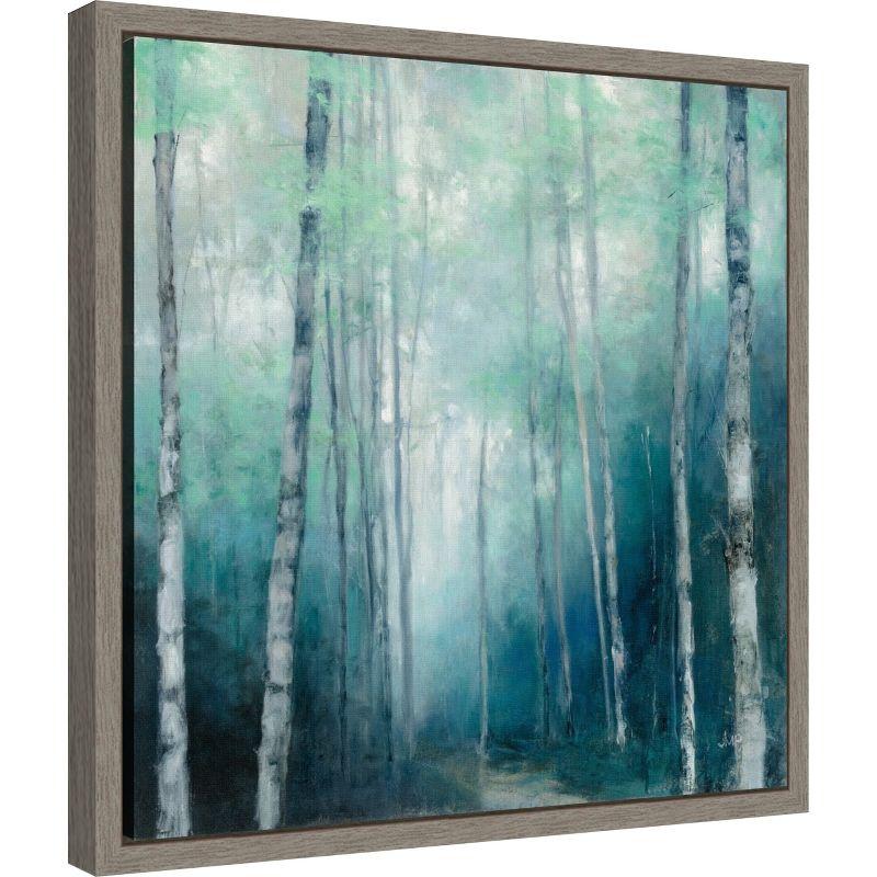 Impressionist Nature Vistas Framed Canvas Wall Art 16 x 16