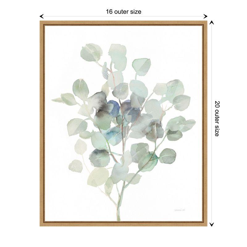 Amanti Art Eucalyptus III Cool by Danhui Nai Canvas Wall Art Print Framed 16 x 20-in.