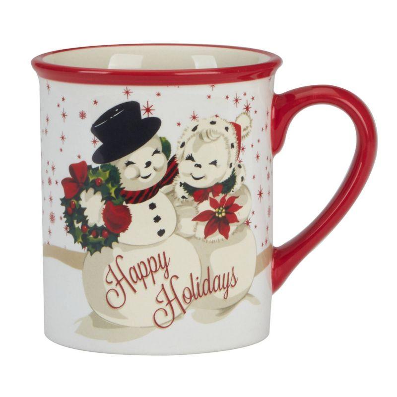 Santa's Retro Christmas Set if 4 Mugs 18 oz