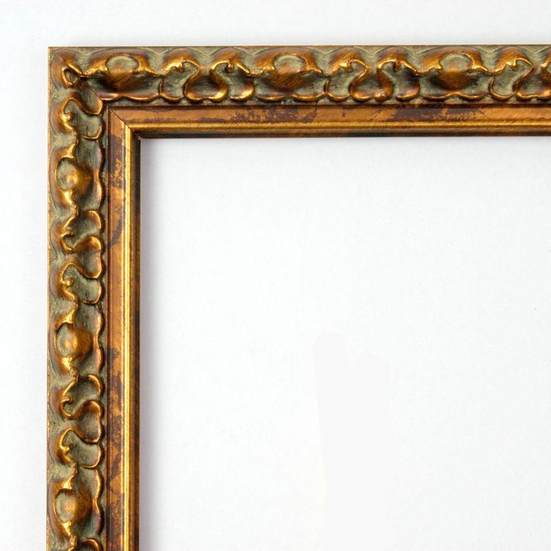 38" x 26" Non-Beveled Antique Bronze Wood Wall Mirror - Amanti Art: Rectangular, Includes Mounting Hardware