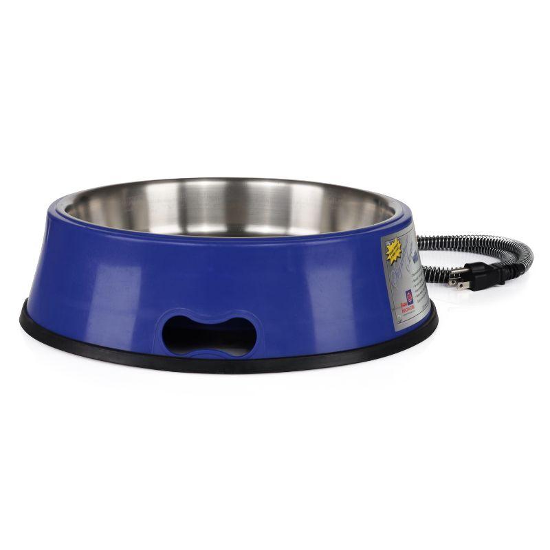 Farm Innovators SB-40 Signature Series 3 Quart Electric Heated Pet Water Bowl with Stainless Steel Insert, Thermostatic Control, 40 Watt