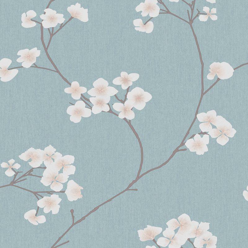 Blossom Blue Floral Peel and Stick Wallpaper