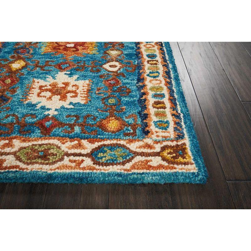 Teal Elegance Hand-Tufted Wool Runner Rug 27" x 90"