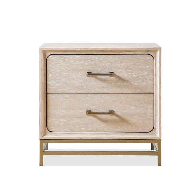 HOMES: Inside + Out Neovesi Nightstand Boho with 2 Drawer Oak