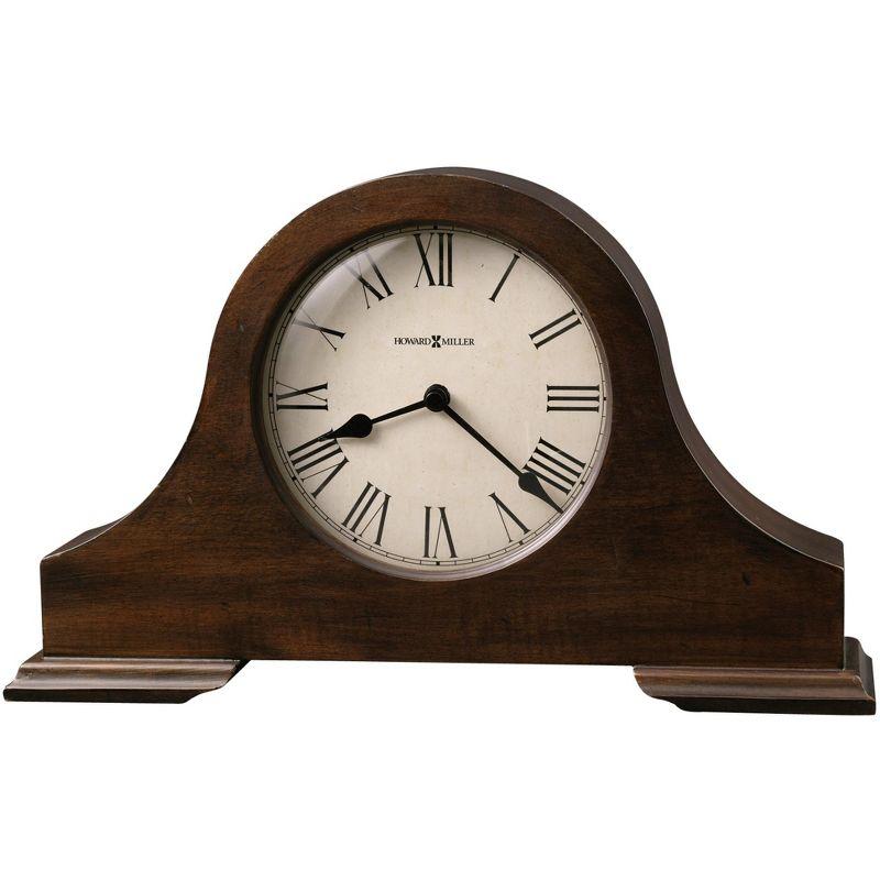 Humphrey Traditional Roman Numeral Wood Quartz Movement / Crystal Tabletop Clock in Hampton Cherry