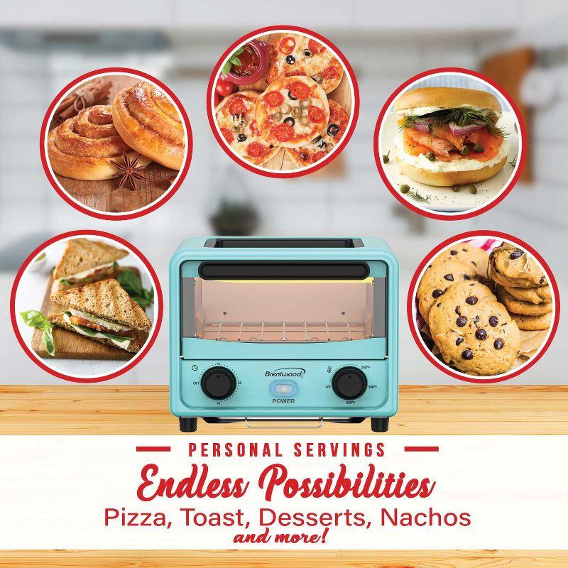Winston Brands Mini Toaster Oven with Removable Non-Stick Griddle