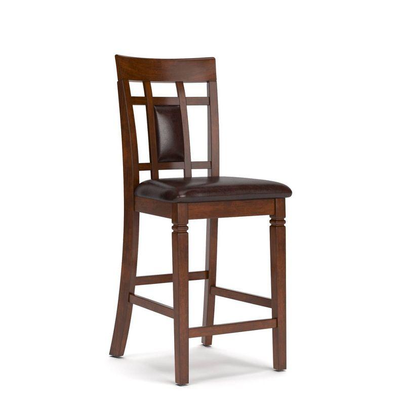 Bennox Counter Height Dining Table Set Brown: Faux Leather Stools, 5-Piece - Signature Design by Ashley