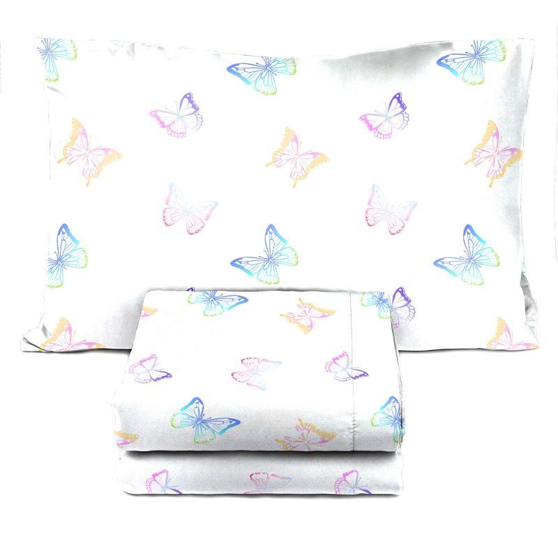 Saturday Park Saturday Park Ombre Butterflies 100% Organic Cotton Sheet Set