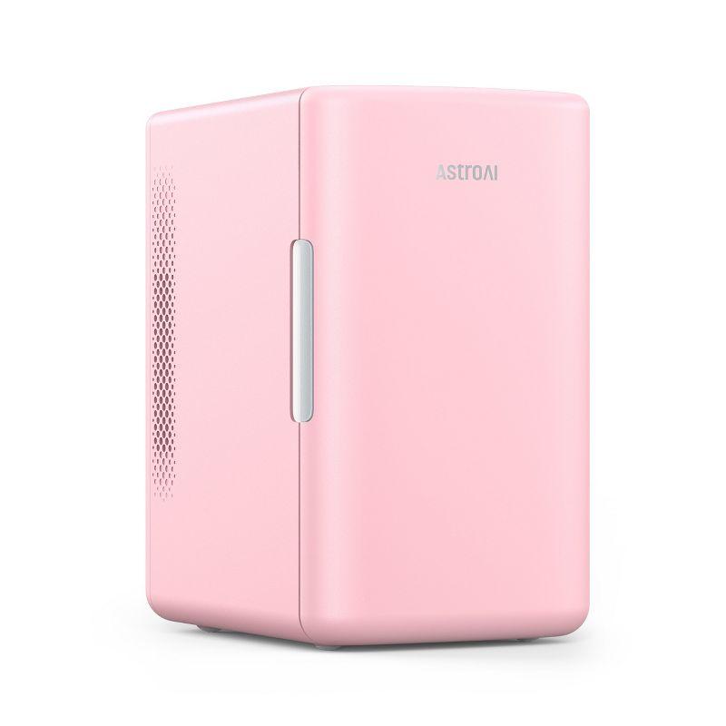 AstroAI Mini Fridge 6 Liter/8 Cans Makeup Skincare Fridge AC/DC Pink