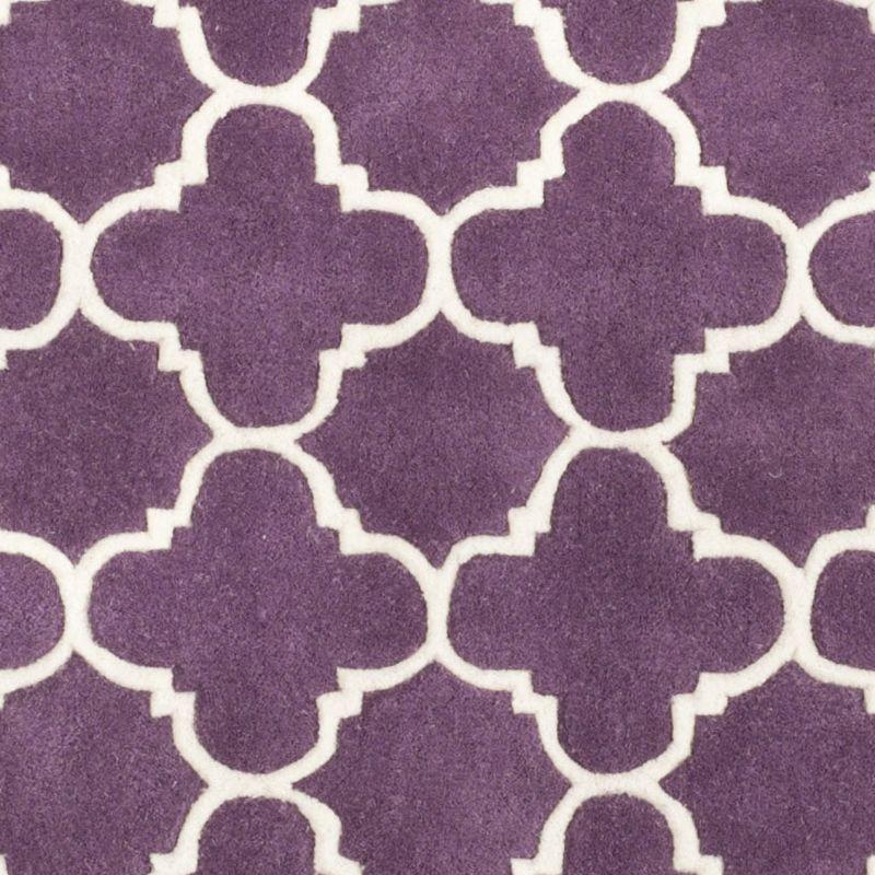 Chatham CHT717 Tufted Indoor Area Rug - Purple/Ivory - 6'x9' - Safavieh