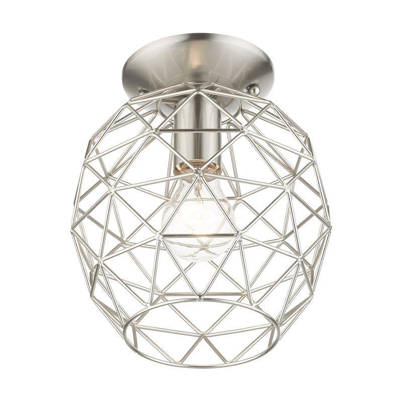 Livex Lighting Geometrix 1 - Light Flush Mount in  Brushed Nickel