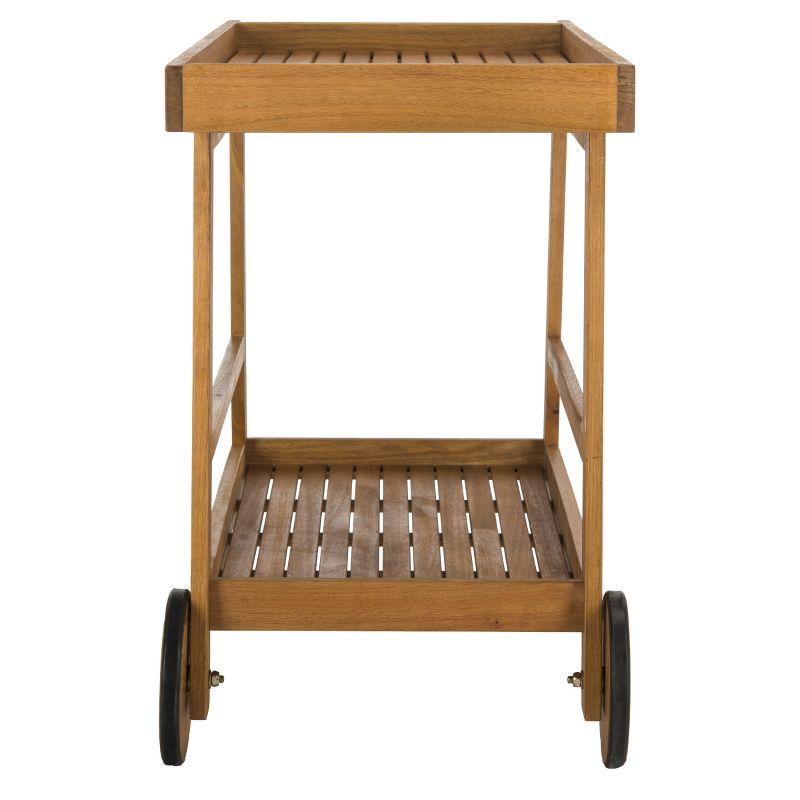 Renzo Indoor/Outdoor Serving Cart PAT7032 - Natural - Safavieh