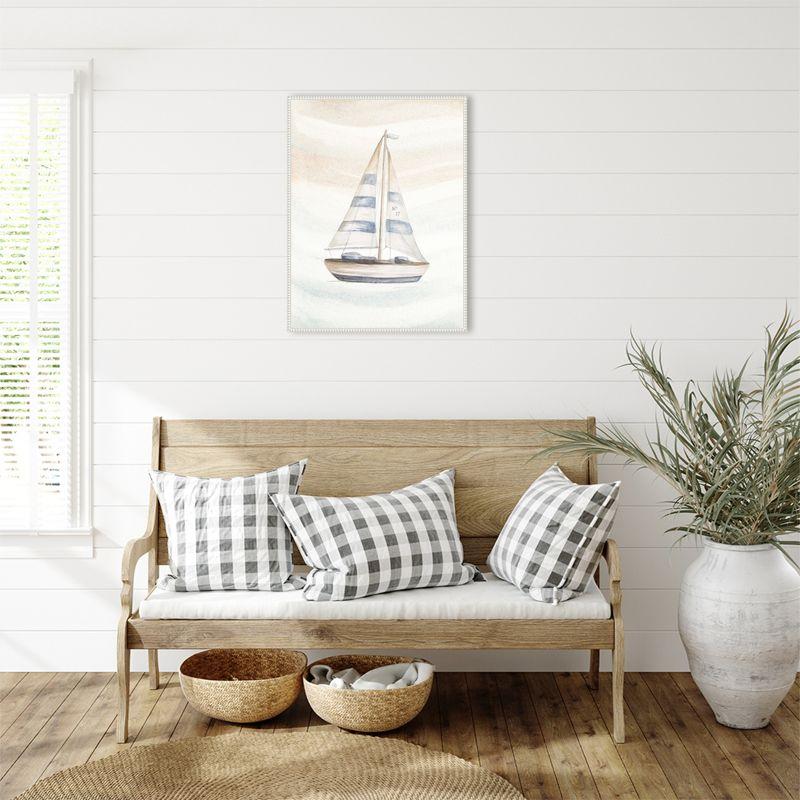 Amanti Art Ocean Oasis Little Sail I by Patricia Pinto Framed Canvas Wall Art