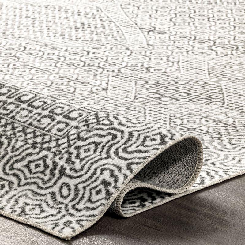 Nuloom Hart Abstract Pet Friendly Machine Washable Area Rug, 8' x 10', Grey