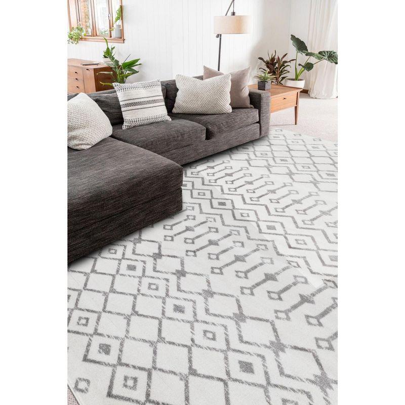 Unique Loom 7' 0 x 10' 0 Rectangle Moroccan Trellis Ivory Area Rug