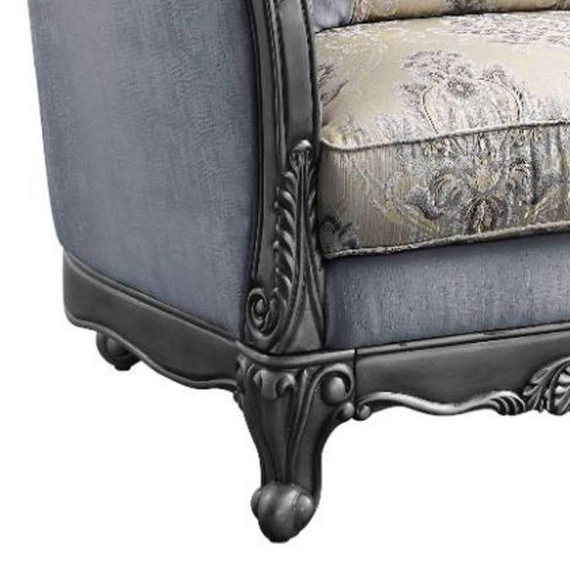 Acme Furniture 43" Ariadne Fabric Chair Platinum: Upholstered Linen, Wood Frame, No Assembly Required