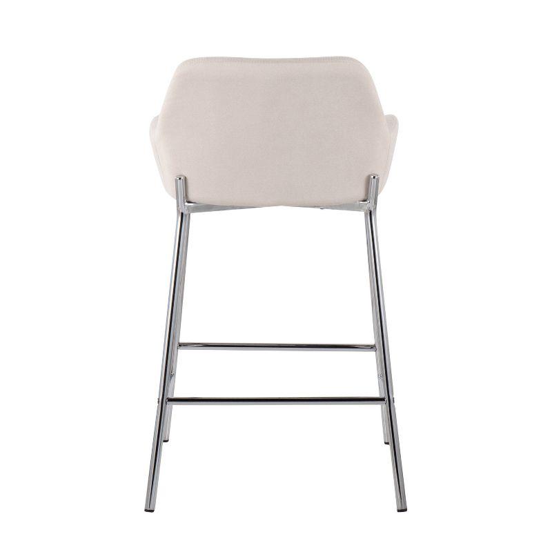 Willa Arlo™ Interiors Cassiopeia Upholstered Counter Stool with Metal Frame (Set of 2)