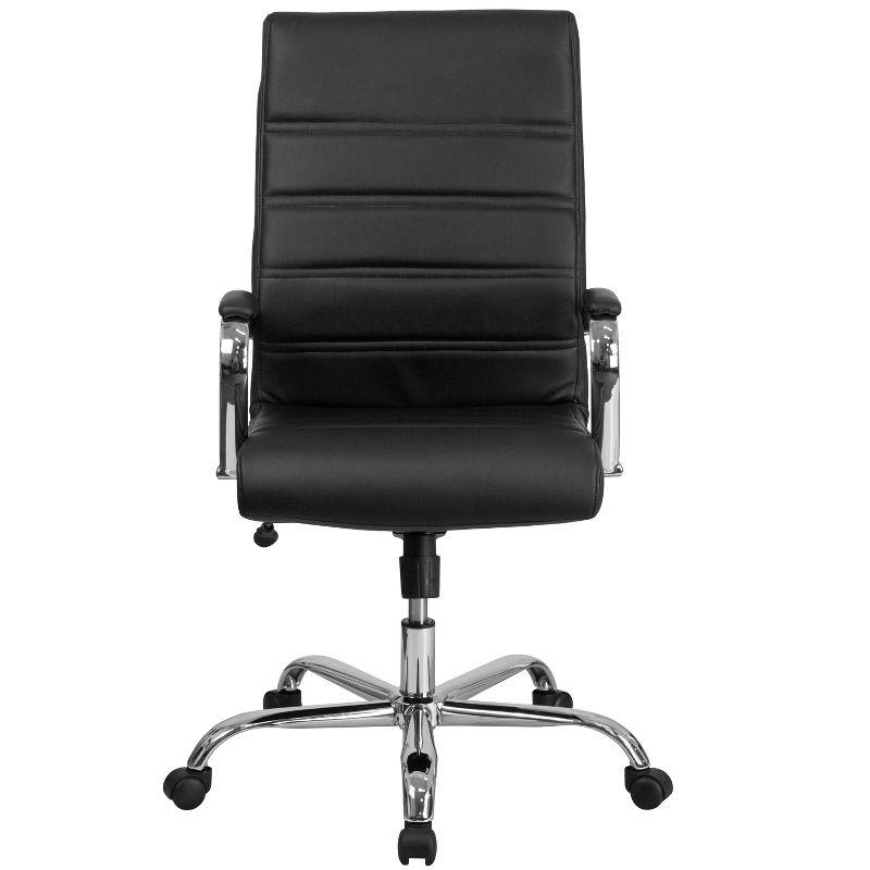 Flash Furniture High Back Executive Swivel Office Chair with Metal Frame and Arms