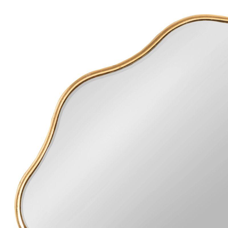 Viona Oval Gold Scalloped Wall Mirror